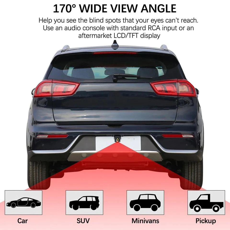 Car Backup Camera Rear View Camera 1080P Clear Anti-Interference 170 Degree Wide - Image 2 of 4
