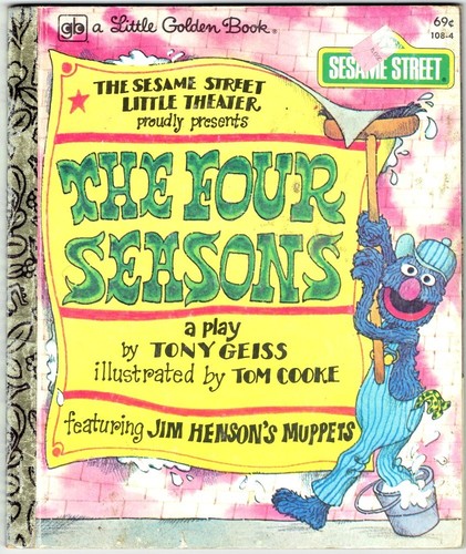 Vtg Little Golden Book THE FOUR SEASONS Sesame Street Spring Summer ...