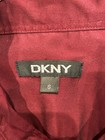 Vintage Y2K DKNY Mens Red Bourgandy Dress Shirt  Small Retro Holiday — photo 3