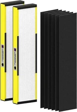 isinlive 2 Pack FLT5000 True HEPA Filter C Replacement with 6 Activated carbon