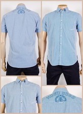 Image of BNWT HUGO BOSS SHIRT - LUXURY CHECK LOGO SS SHIRT - GREEN LABEL RRP £145 MEDIUM