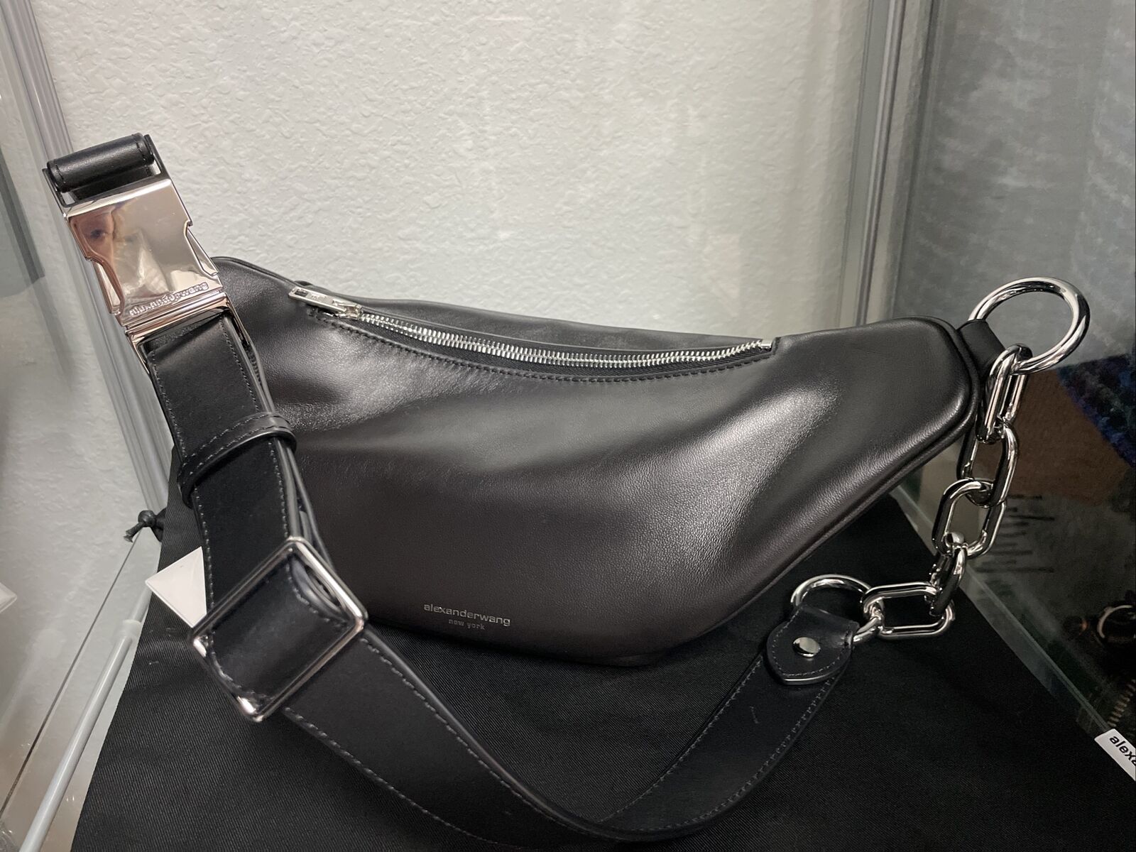 Alexander Wang Attica Soft Fanny Pack Designer Black Leather belt