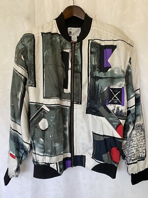 NWT GOOUCH Bomber Jacket Silk Men