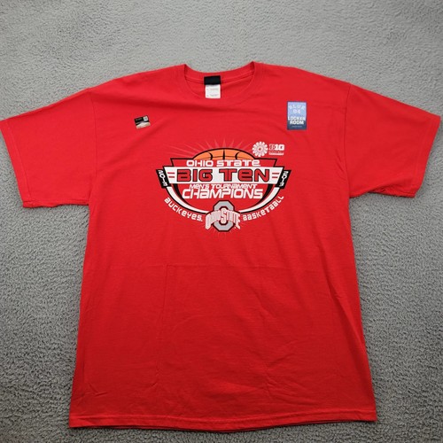 Red Basketball Sign Blue 84 Ohio State Shirt Mens XL Red Basketball Big Ten NCAA Buckeyes ...