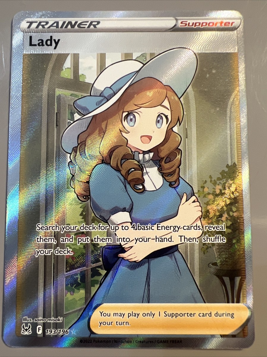 are pokemon sword and shield cards worth anything Pokémon TCG Lady Sword & Shield - Lost Origin 193/196 Holo Ultra Rare