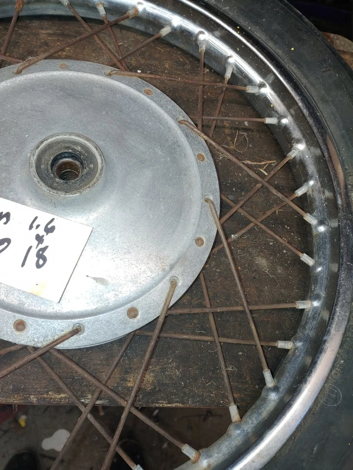 1977 Yamaha XS360 2D  front rim  1.6x18 - Image 3 of 4