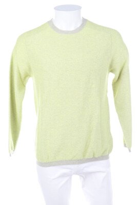 COVERT Pullover Rundhals Baumwolle 48 lime green Grau-Töne