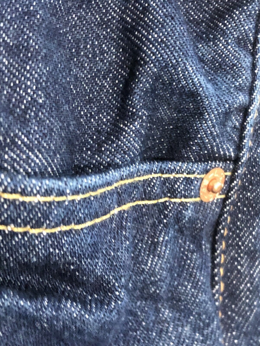 Levis 501XX Ltd Edition Raw Denim Button Fly Jeans 42x32 Baggy