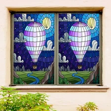 3D Purple Balloon A921 Window Film Print Sticker Cling Stained Glass UV Zoe