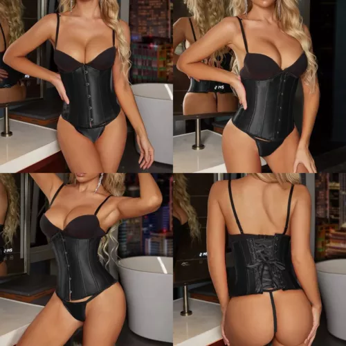 Mujeres Corsé con cordones Soporte Bajo el busto Corsé Bustier Cintura Cintura Cintura Moldeador de Cuerpo - Imagen 5 de 17