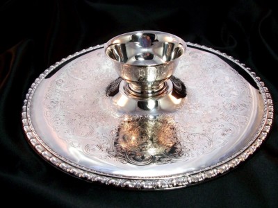 Silver Plate 12'' Shrimp Chip Dip Tray Vintage Rogers & Bros.