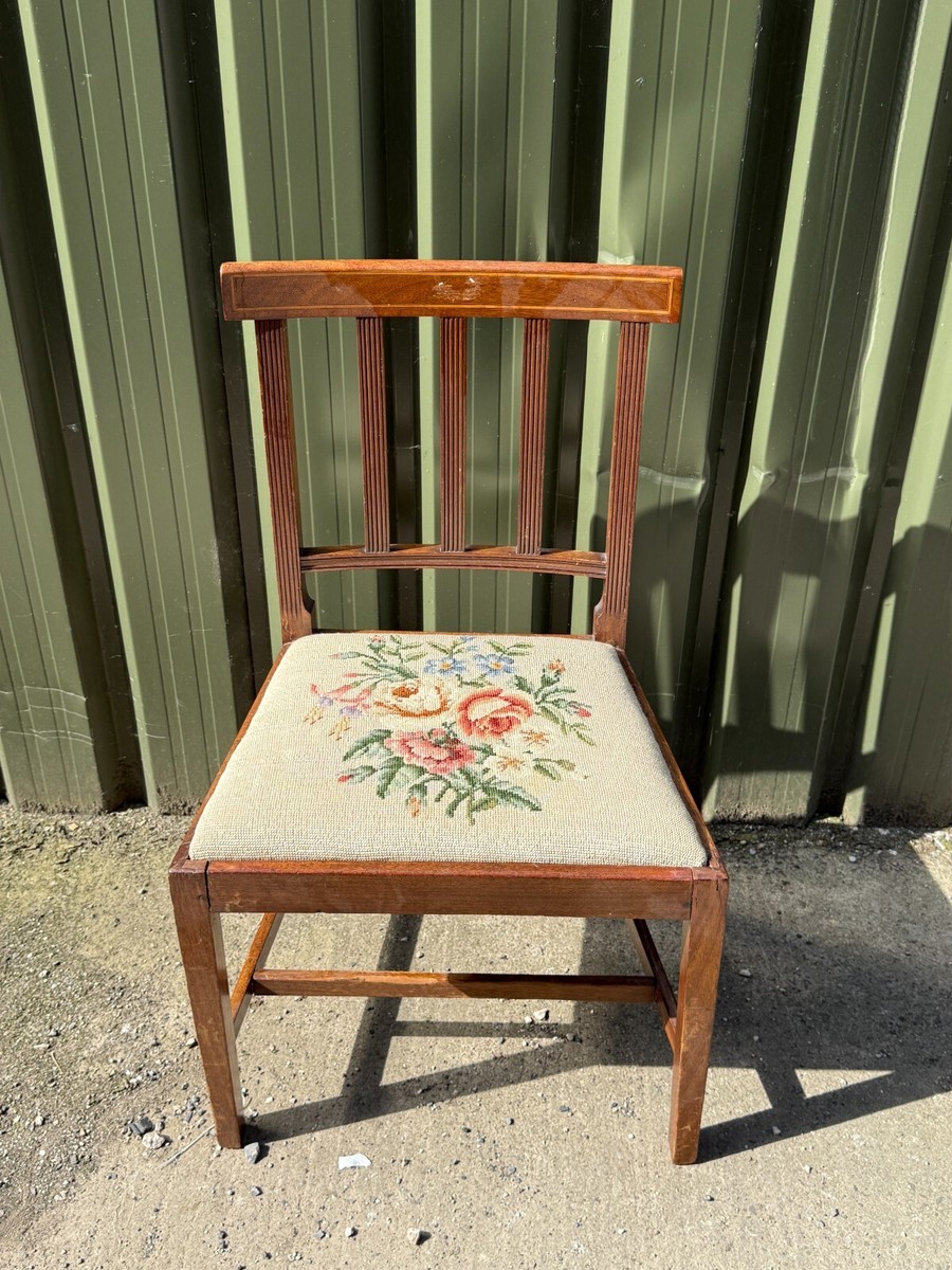 ANTIQUE VICTORIAN SOLID WOOD OLD WOODEN DINING WRITERS CHAIR UK