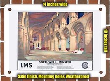 Metal Sign - 1935 Southwell Minster Nottinghamshire LMS - 10x14 Inches