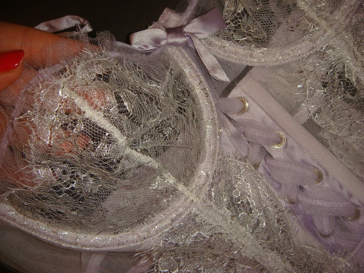 Lot De 4 Pièces Victoria's Secret - Jarretière, Babydoll, Culotte Et Bas - Taille 36/C-M - Neuf Avec étiquettes