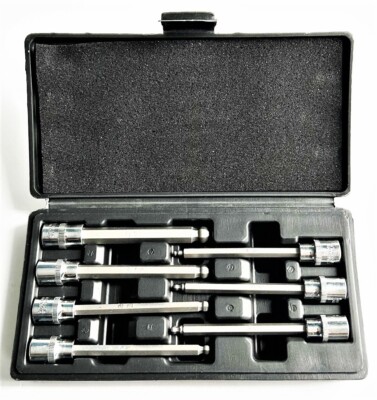 7pc STARK TOOLS 3/8'' DR. S2 ALLOY EXTRA LONG BALL HEX ALLEN SOCKET SET SAE 33803
