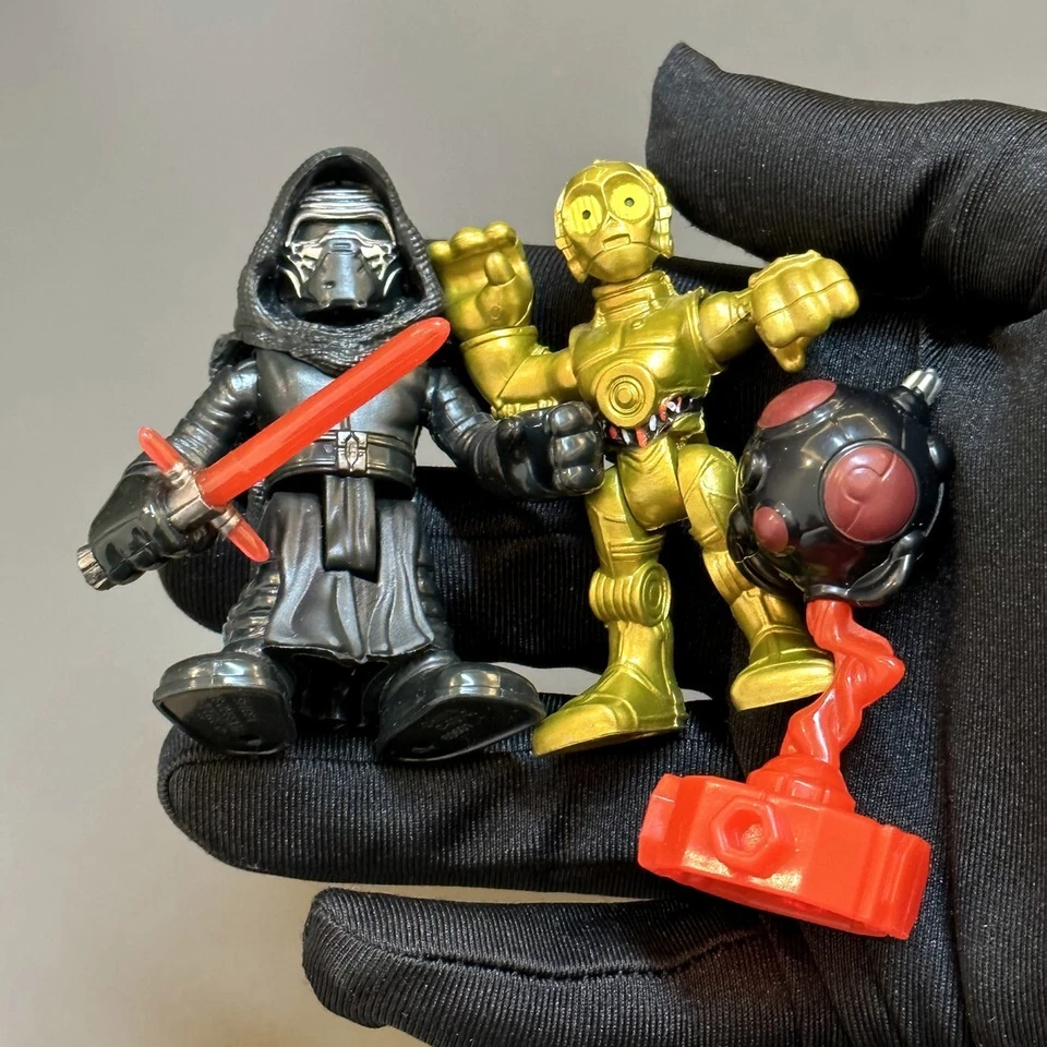 2PCS Playskool Star Wars Galactic Heroes Force Strike Kylo Ren & C3PO Figures  - Image 2 of 4