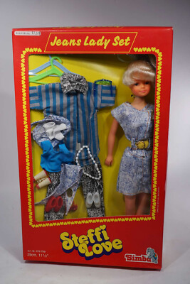 vintage 1980's Simba Steffi Love Puppe - Jeans Lady - alte Modepuppe - MIB