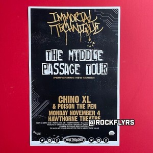 Immortal Technique 2019 Concert Promo 11x17 Street Poster. Portland OR
