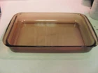 Vintage Pyrex 233-N amber glass casserole or baking dish 33x23x5 cm