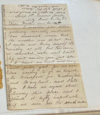 8/9/64 Letter William F Lewis 1st Vermont Cav, City Point Va, Mine Explosion!
