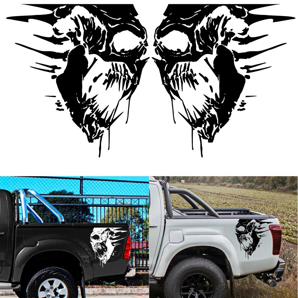 Skull Tailgate Graphic Decal Both Side Vinyl Sticker For Car Exterior Decoration