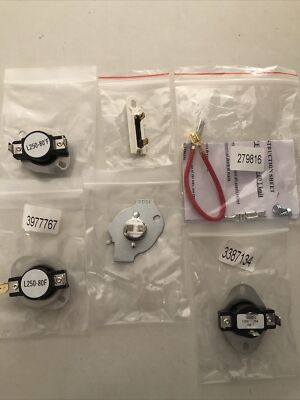 6 QTY! MIX LOT- Heater Limit Thermostat 3977767 L250-80F, TSD301C