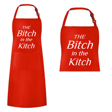 The Bitch in the Kitch Apron NEW Two pockets Men/Women Kitchen Funny Apron