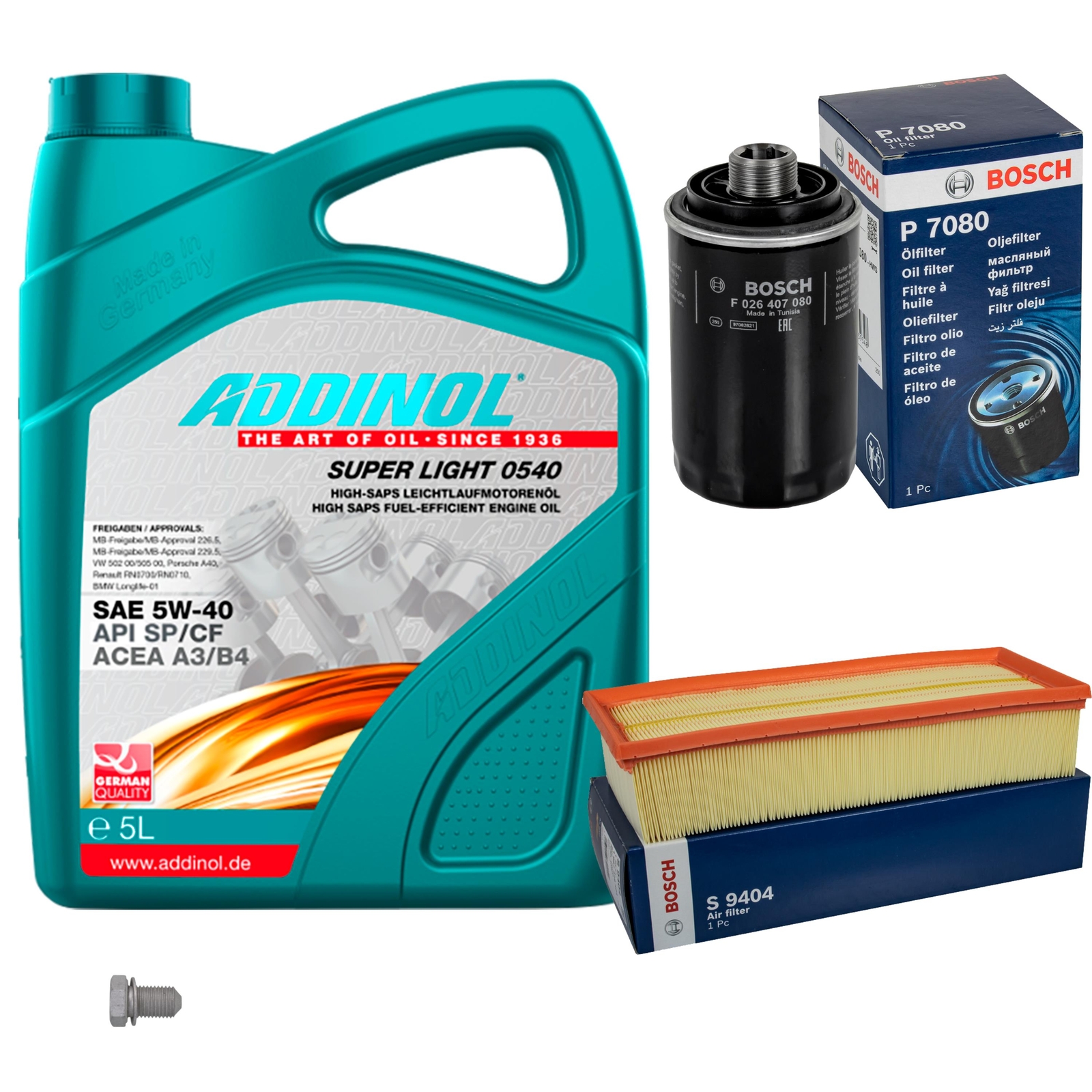 Inspektionspaket + 5L 5W-40 Öl Für Renault 1.5 DCi - Komplettset