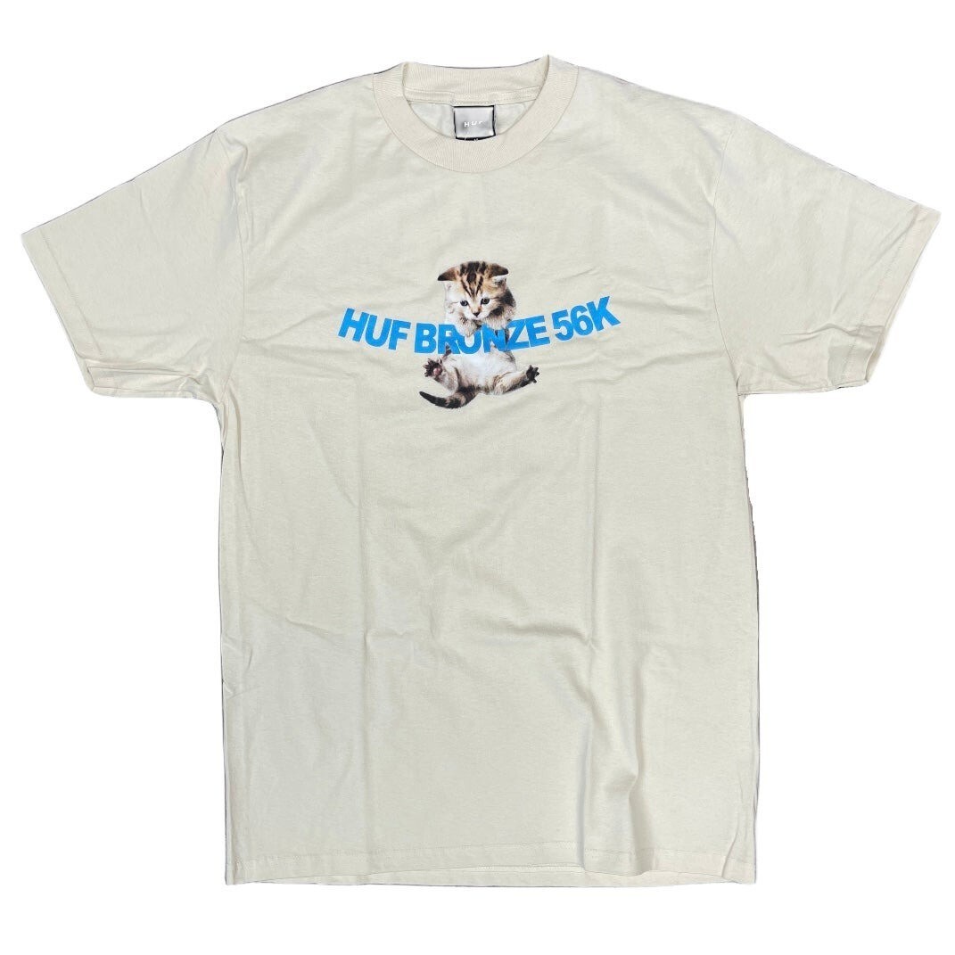 Brand New Mens Huf x Bronze56k Hang In There T-shirt Natural 5090₽