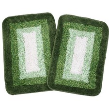 Bathmat Bathroom Rug Cotton Anti-Skid Rectangular Bath Mats 40X60 CM, Set of 2