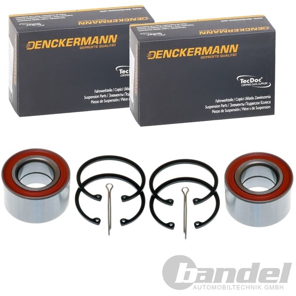 2X Denckermann RADLAGER-SATZ Vorne Passend FüR Opel Astra Combo Corsa Kadett TIG-image