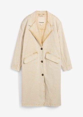 Trenchcoat aus Twill Gr. 36 Latte Macchiato Washed Damen Trench Coat Mantel Neu*
