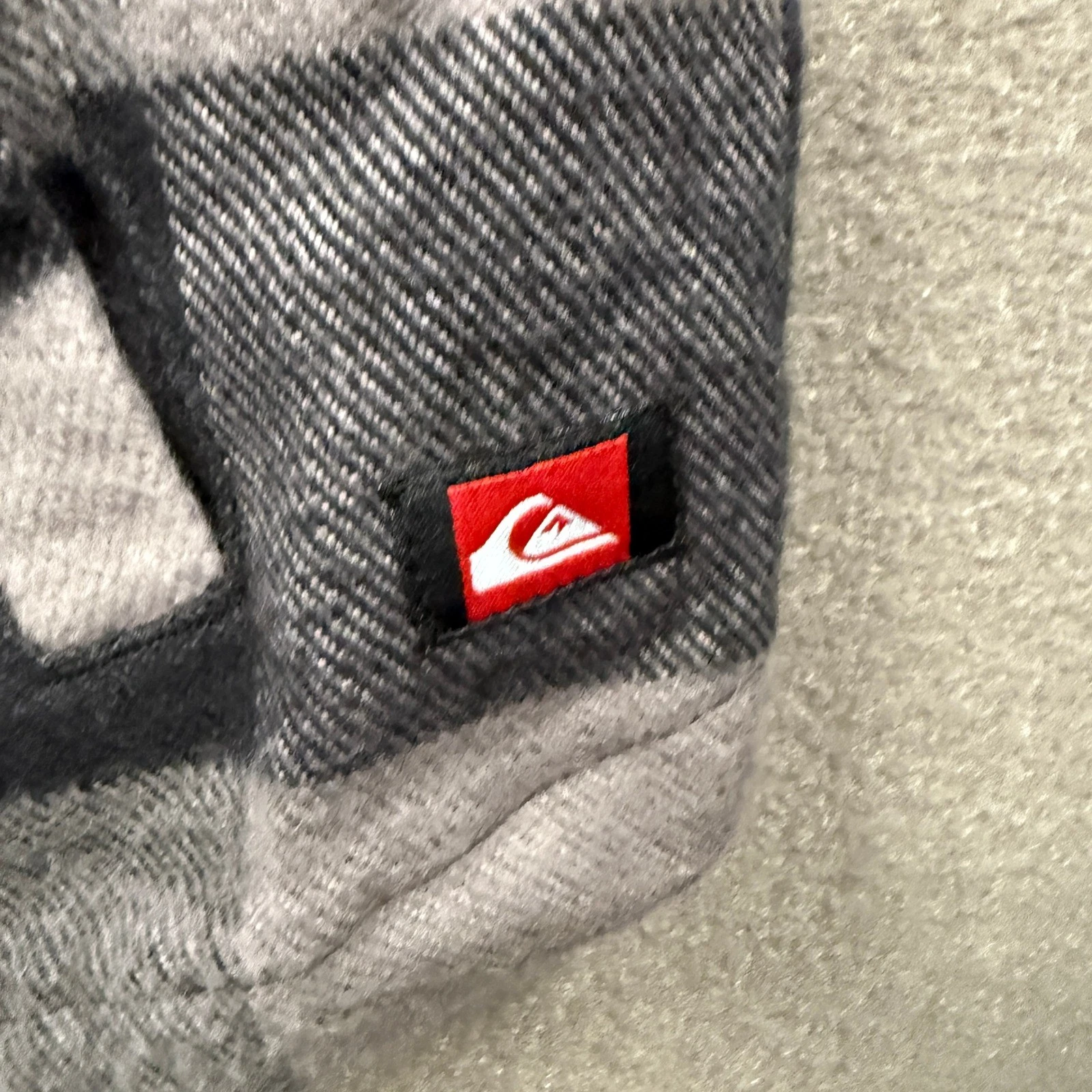 Quiksilver Shirt Jacket Mens MT Black Grey Buffalo Check Shacket QSFZSHT01KL image 5