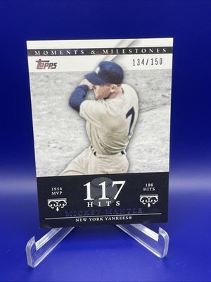 2007 Topps Moments & Milestones - Mickey Mantle #165-117 1956 AL MVP - 188 Hits