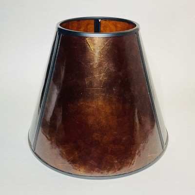 Mica-Style Empire Round Cone Lamp Shade Amber Brown 8  T x 10  W Rustic Cabin