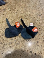 Two Ty Teenie Beanie Babies “Sting the Ray” – Vintage 1990s Plush Lot