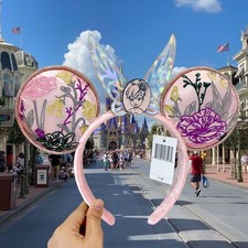 Pink Tinkerbell Paris Headband Disney Parks Exclusive Ears Minnie Ears Resort