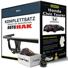 Für HONDA Civic Tourer IX Typ FK Anhängerkupplung starr +eSatz 7pol 14-16 NEU