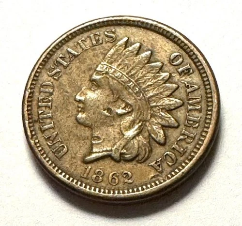 1862 Indian Head Penny XF+ Full Liberty Really Nice Details