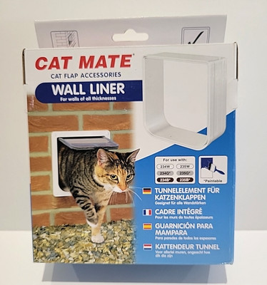 Cat Mate WALL LINER ONLY Cat Flap Accessory For Thick Walls Paintable New