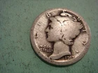 Worn edges 1917 S  Mercury Dime - album filler , actual coin in photo