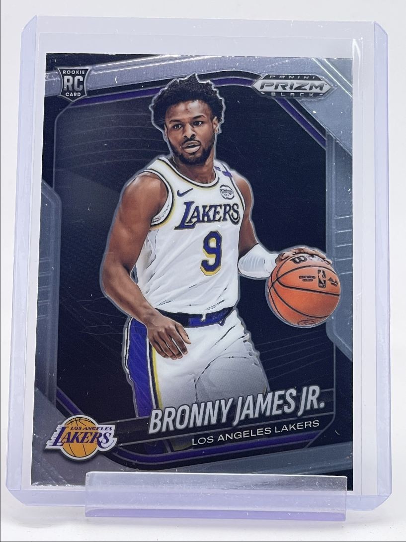 BRONNY JAMES JR. 2024-25 PANINI PRIZM BLACK ROOKIE LAKERS #94 B RC Q5919