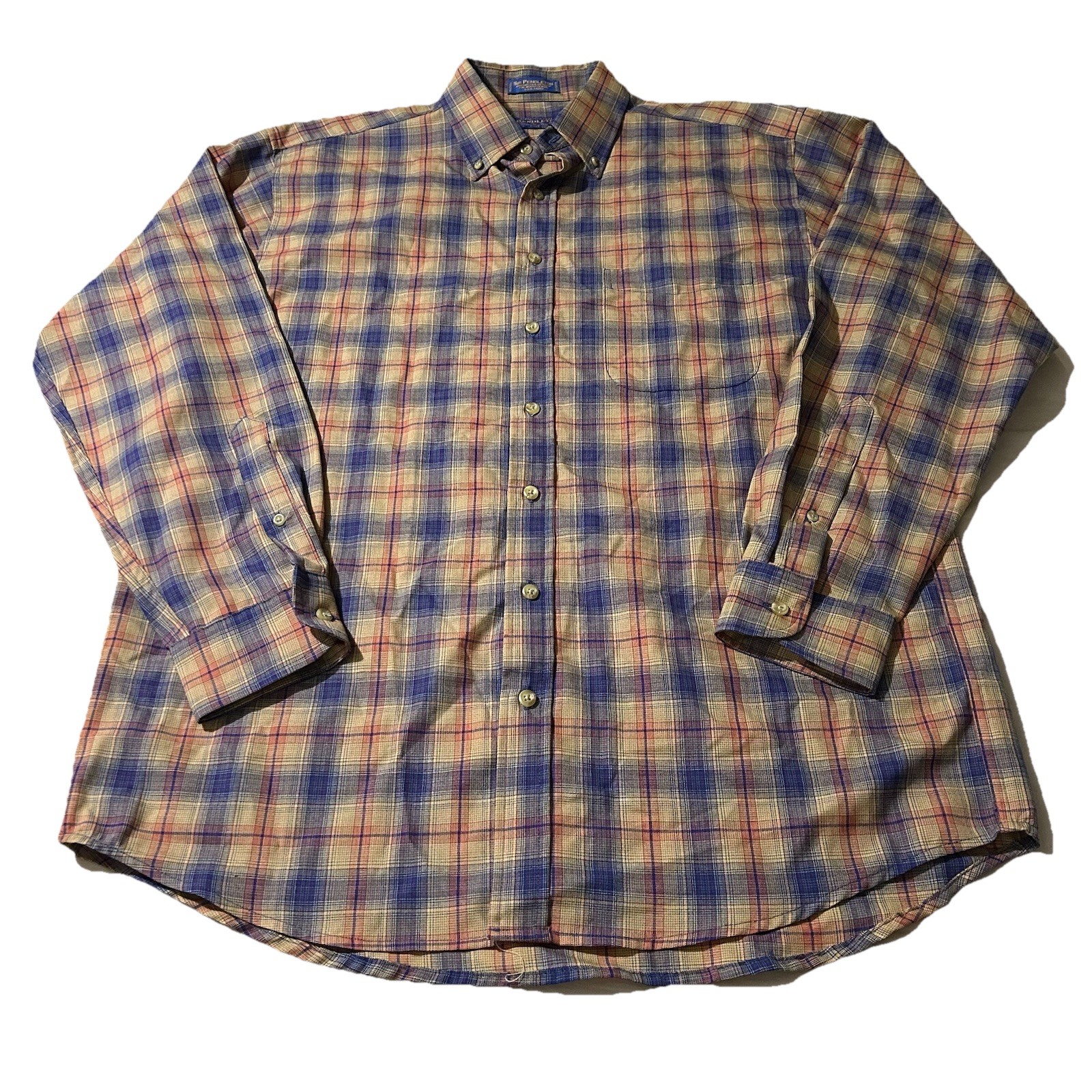 Men’s Pendleton Sir Pendleton Wool Plaid Button U… - image 1