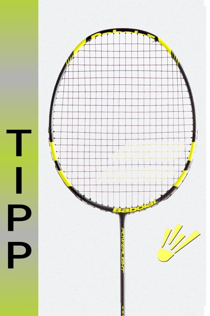 Babolat Badmintonschlger Powerlight schwarz-gelb besaitet mit Hlle 18190₽