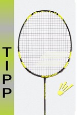 Racchetta Da Badminton Babolat Powerlight Nera-Gialla Con Corda E Custodia