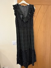 Polka Dot Black Midi Dress
