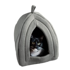 PETMAKER Indoor Cat House with Removable L 13  x W x H 15.75  , Gray