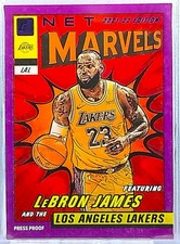 2021-22 Panini Donruss - Net Marvels LeBron James #2 Press Proof Purple