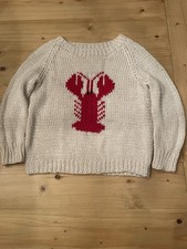 Hand Knit Lobster Sweater Child  s Unisex Maine Sweater Photos For Measurement
