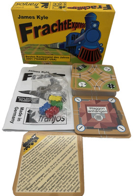 Frachtexpress James Kyle Franjos Spieleverlag Brettspiel Familienspiel Legespiel